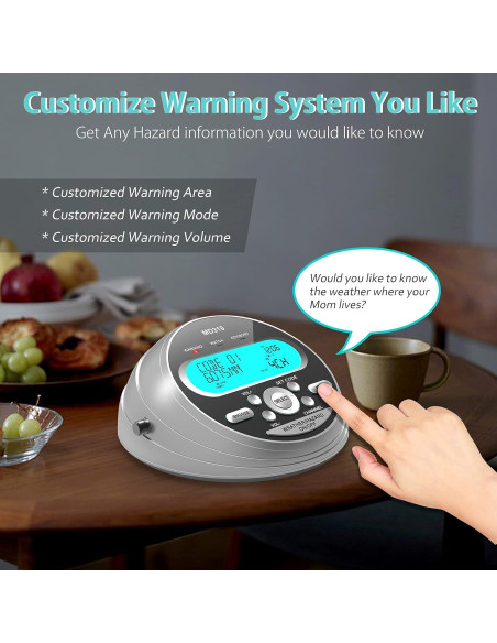 Radio de Alerta Meteorológica NOAA BGUS-319 con S.A.M.E.