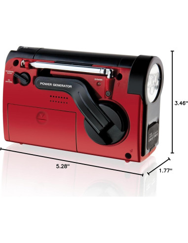Radio Meteorológica NOAA WeatherX WR182R con Linterna LED