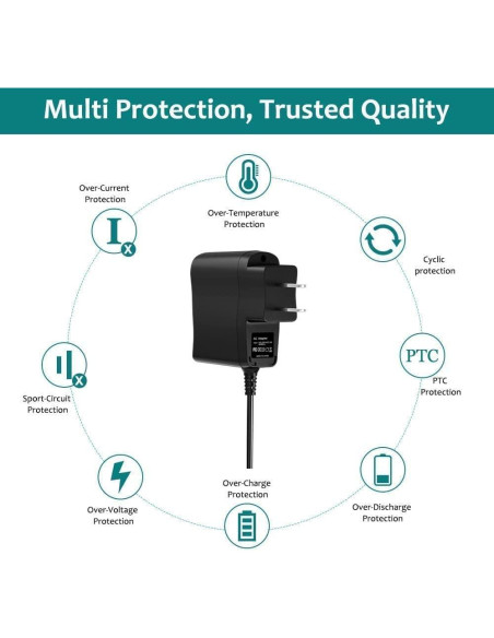 Adaptador de CA J-ZMQER para Radio Kaito KA332W Solar