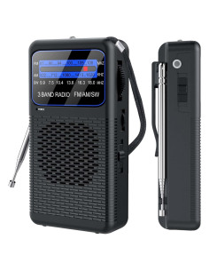 Radio de bolsillo Ekevitte EKE88 AM/FM/Onda Corta con Linterna