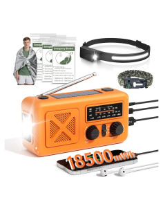 Radio de Emergencia Vokida 5000mAh Solar Manivela NOAA