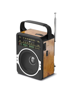 Radio Portátil AM FM Bluetooth 5.0 JEUJUG Recargable 10h