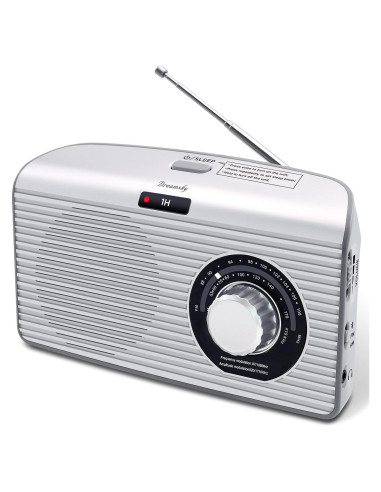 Radio Portátil DreamSky AM FM Bluetooth con Temporizador