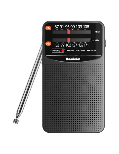 Radio Portátil AM/FM Homicial, Compacta y Ligera, 104.9g