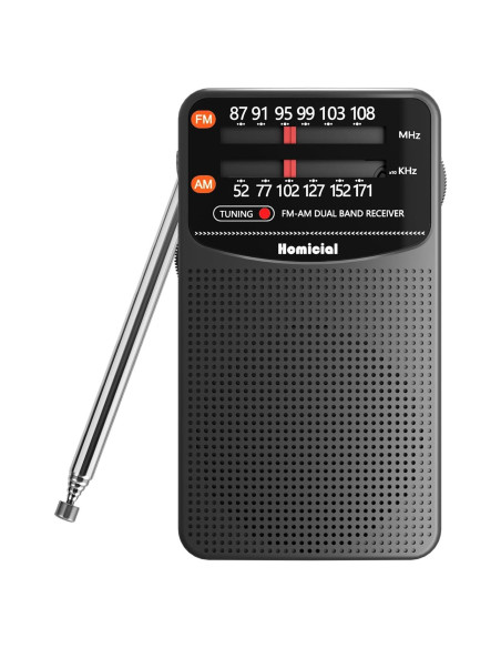 Radio Portátil AM/FM Homicial, Compacta y Ligera, 104.9g