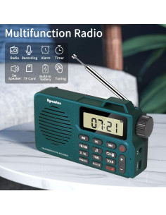 Grabadora de Radio Digital AM/FM Portátil Rysamton Verde 2