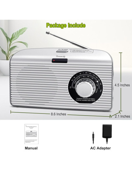 Radio Portátil DreamSky AM FM Bluetooth con Temporizador Radio Portátil DreamSky AM FM Bluetooth con Temporizador