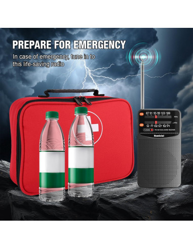 Radio Portátil AM/FM Homicial, Compacta y Ligera, 104.9g