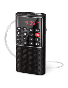 Radio Portátil FM PRUNUS J-328 con Grabadora y Batería Recargable