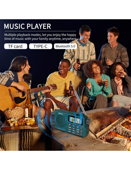 Grabadora de Radio Digital AM/FM Portátil Rysamton Verde