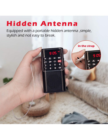 Radio Portátil FM PRUNUS J-328 con Grabadora y Batería Recargable