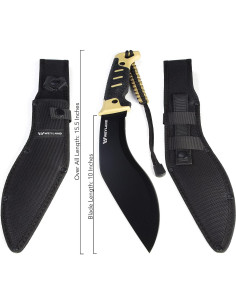 Machete Kukri WEYLAND con Funda Táctica MOLLE 39.37 cm 2