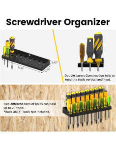 Organizador de Herramientas de Mano UNITIEDPOWER - Montaje en Pared, 4 Paquetes 2