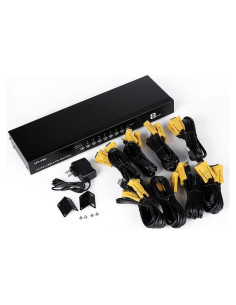 Conmutador KVM Automático 8 Puertos USB 2.0 MT-2108UL VGA