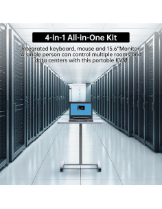 Consola KVM LCD 4K MT-VIKI 15.6" portátil con HDMI/DP 2