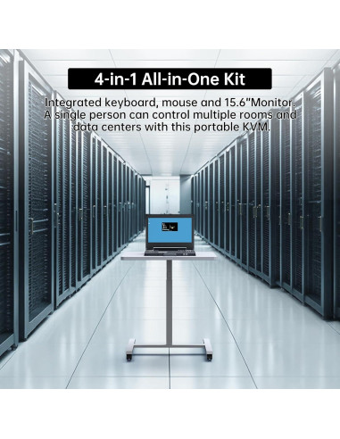Consola KVM LCD 4K MT-VIKI 15.6" portátil con HDMI/DP
