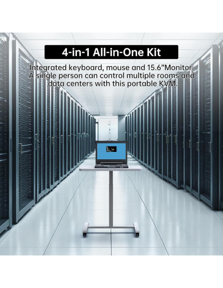 Consola KVM LCD 4K MT-VIKI 15.6" portátil con HDMI/DP