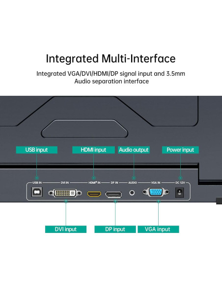 Consola KVM LCD 4K MT-VIKI 15.6" portátil con HDMI/DP