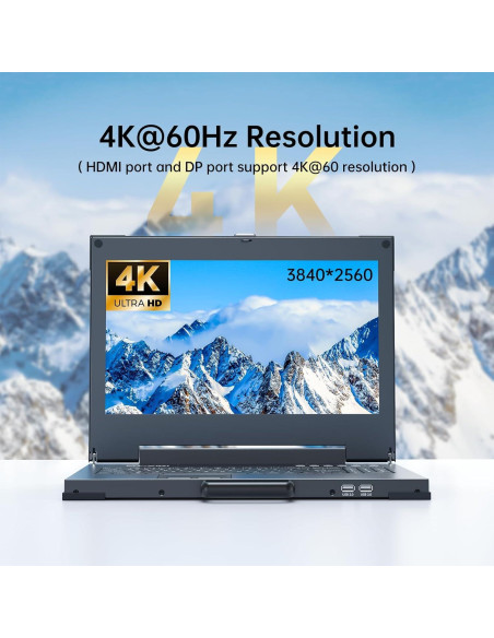 Consola KVM LCD 4K MT-VIKI 15.6" portátil con HDMI/DP
