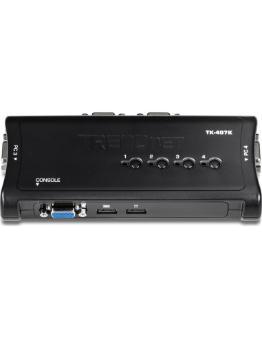 Interruptor KVM USB 4 Puertos TRENDnet TK-407K VGA 2048x1536