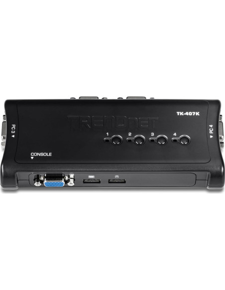 Interruptor KVM USB 4 Puertos TRENDnet TK-407K VGA 2048x1536