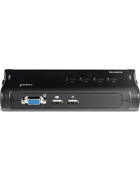 Interruptor KVM USB 4 Puertos TRENDnet TK-407K VGA 2048x1536