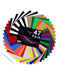 Paquete de Vinilo de Transferencia de Calor HTVRONT 47 Piezas 30x25 cm