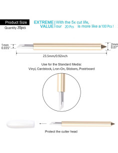 20 Cuchillas de Punta Fina Premium AUNKZL para Corte Preciso 2