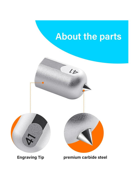 Punta de Grabado Giftgorde para Máquinas Maker - Acero Carburo