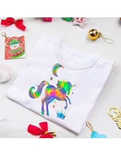 Vinilo de Transferencia de Calor Holográfico LUKGELYAM 6 Piezas 2