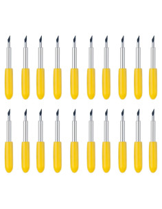20 Cuchillas de Repuesto Punta Fina Amarillas 30 para Cricut