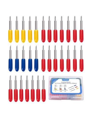 30 Cuchillas de Corte STREWEEK para Cricut Explore Air 2/3/Maker