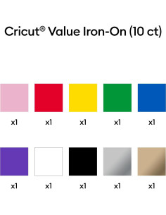 Vinilo de Transferencia de Calor Cricut Valor Plancha 10 Rollos 30.5x0.91m 2