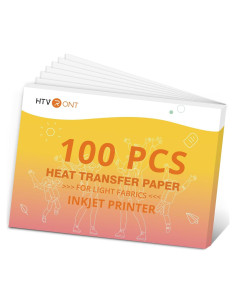 Papel de Transferencia de Calor HTVRONT 100 Hojas 21x28 cm