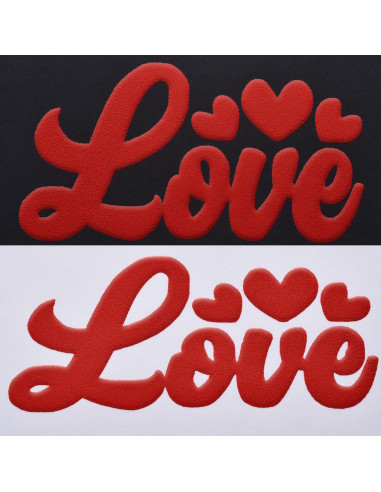 Vinilo de Transferencia de Calor 3D Puff Yikda 30.48cm x 1.83m Rojo