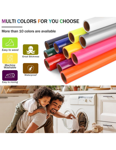 Vinilo de Transferencia de Calor 3D Puff Yikda 30.48cm x 1.83m Rojo