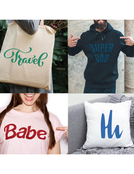 Vinilo de Transferencia de Calor 3D Puff Yikda 30.48cm x 1.83m Rojo