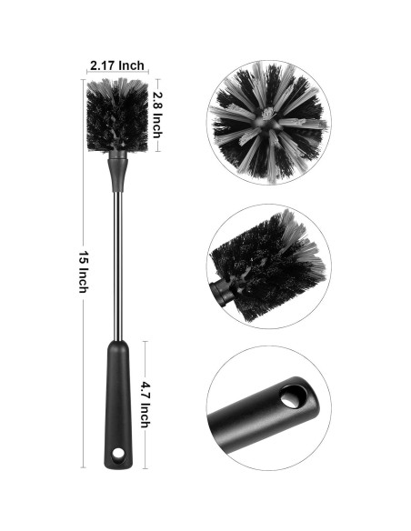 Cepillo para Botellas SweeBe, Mango Largo Acero Inoxidable 38.1 cm