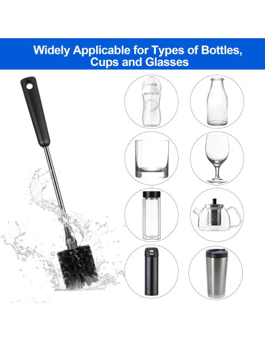 Cepillo para Botellas SweeBe, Mango Largo Acero Inoxidable 38.1 cm