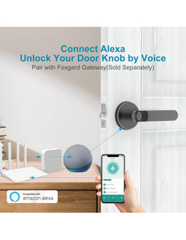 Cerradura Biometrica Foxgard FDA01 con Control APP y Huella Digital