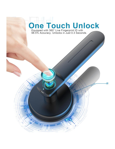 Cerradura Biometrica Foxgard FDA01 con Control APP y Huella Digital