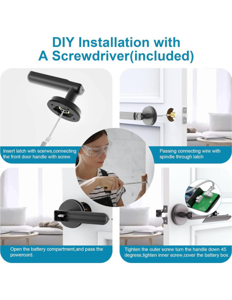 Cerradura Biometrica Foxgard FDA01 con Control APP y Huella Digital