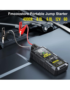 Arrancador de Batería Portátil fmooostore PS-212 4000A 12V 2