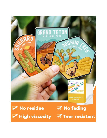 Papel de Etiquetas Mate Gwybkq 150 Hojas 21.6x27.9 cm