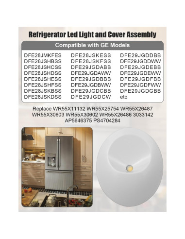 Luz LED para Refrigerador GE - 2 Pcs, Reemplazo WR55X11132