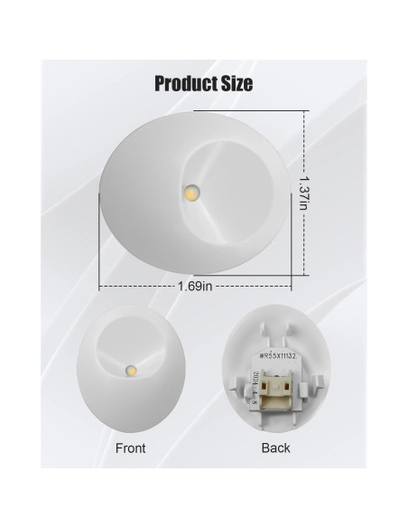 Luz LED para Refrigerador GE - 2 Pcs, Reemplazo WR55X11132