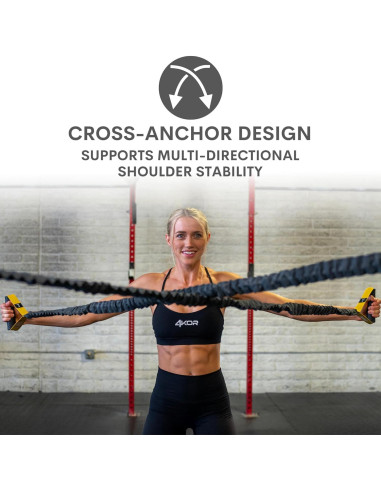 Cuerdas de Resistencia 4KOR Fitness - Ejercicio Hombros 1.36 kg