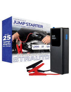 Arrancador de Batería Portátil Strauto 1200A 12V con Linterna