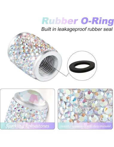 Tapas de Válvula de Neumático alpmosn - 4 Piezas Brillantes