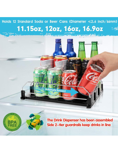 Dispensador de Latas Automático BingoHive Negro 12 Latas